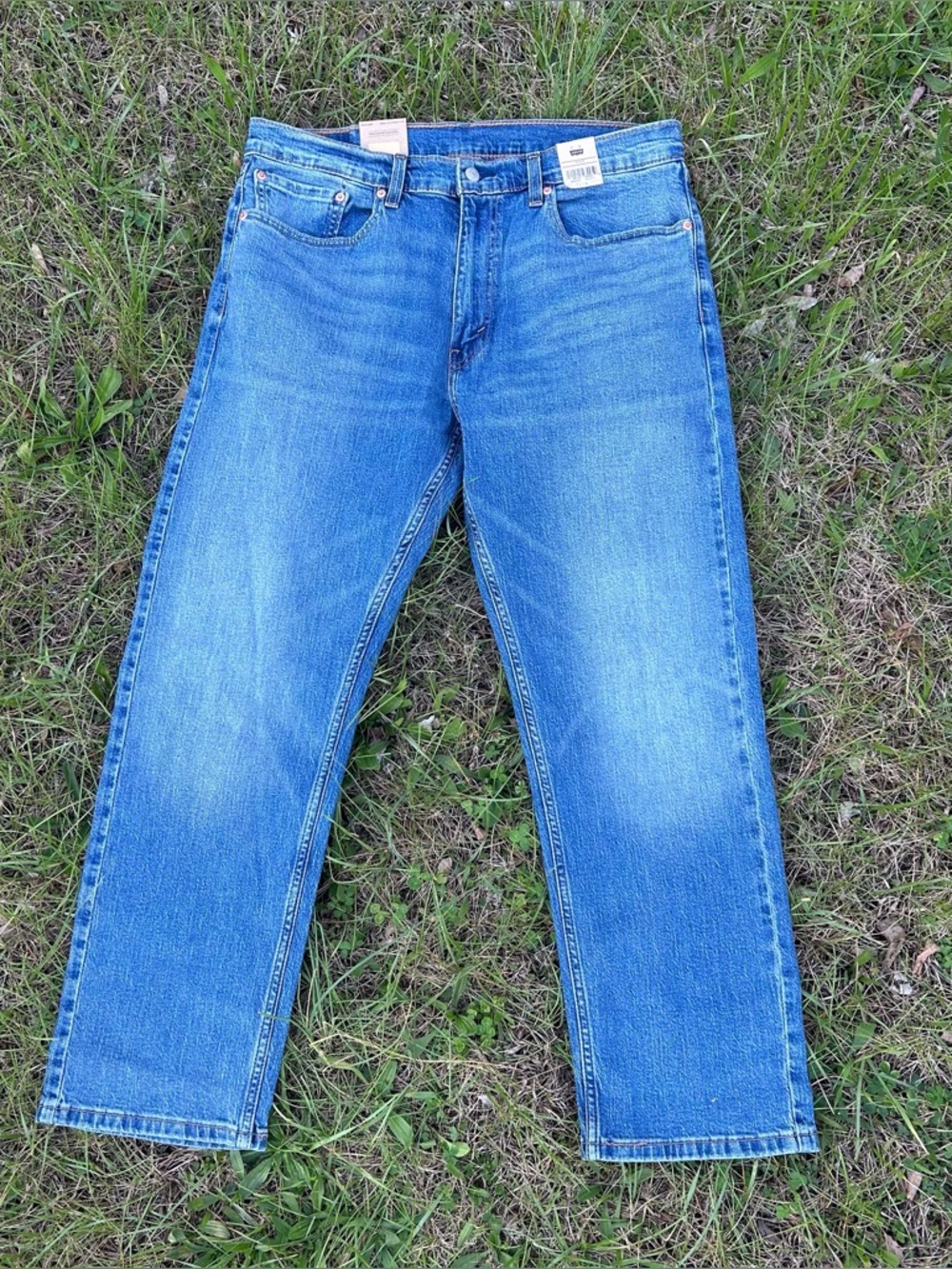 Levi's 505 Jean Mens 36x30 Blue Regular Fit Straight Leg Denim Pants NEW